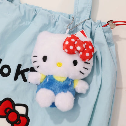 Genuine Sanrio Hello Kitty Cute Girl Keychain Car School bag Pendant Kids Plush Toys Keyring Plushier Birthday Thanksgiving Gift