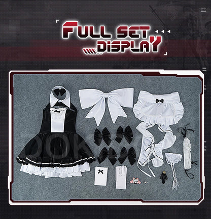 Privaty Cosplay Costume Game DokiDoki-R Women Cute Black White Maid Dress Privaty Sexy Costume Cosplay Suits