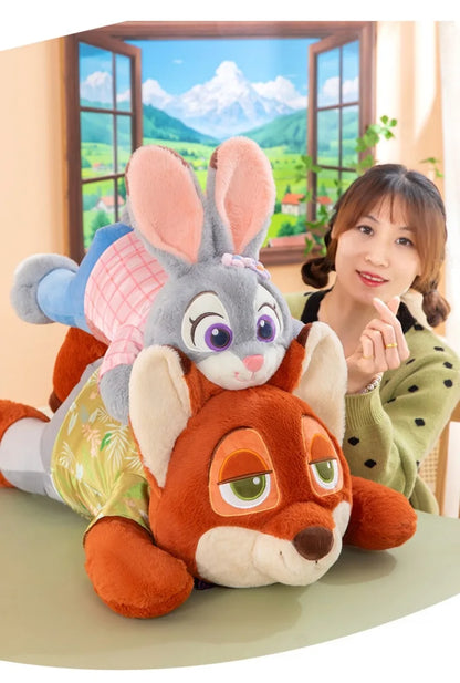 45/60/80cm Big Size Judy Hopps Nick Wilde Anime Plush Stuffed Doll Zootopia Kawaii Peluche Children's Kawaii Pillow Holiday Gift