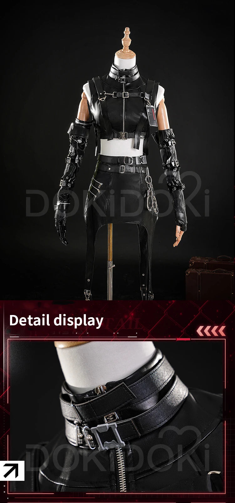 IN STOCK Night's Companion Heroine Cosplay Costume Game Love and Deepspace【XS-2XL】DokiDoki-R Women Leather Plus Size