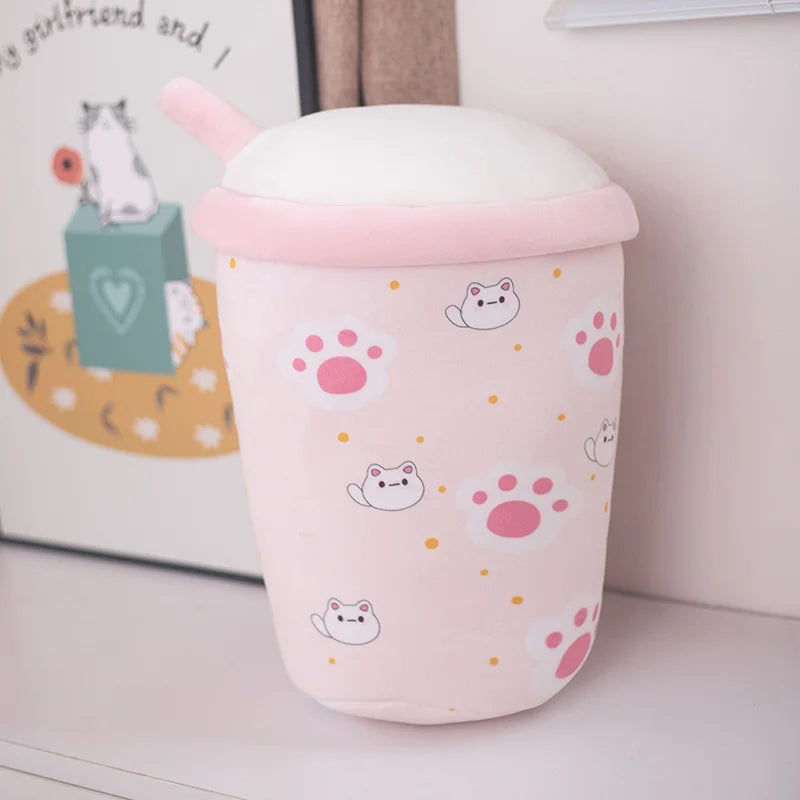 Various Play Doll Boba Plushies Mini Dolls in a Boba Cup Can Flip Boba Tea Toy Many Size Boba Tea Cushions for For Kids Girl