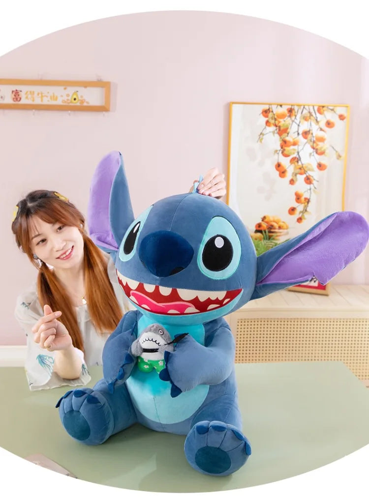 35/45/60cm Big Size Stitch Disney Anime Plush Stuffed Doll Kawaii Room Decorated with Plushies Pillow Ornaments Holiday Gifts