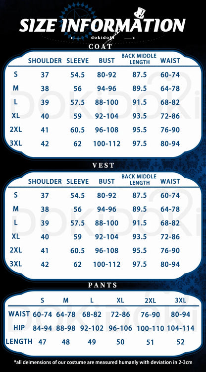 IN STOCK Ciel Sebastian Cosplay Costume Anime【S-3XL】DokiDoki-R Men Halloween Uniform Ciel Cosplay Plus Size