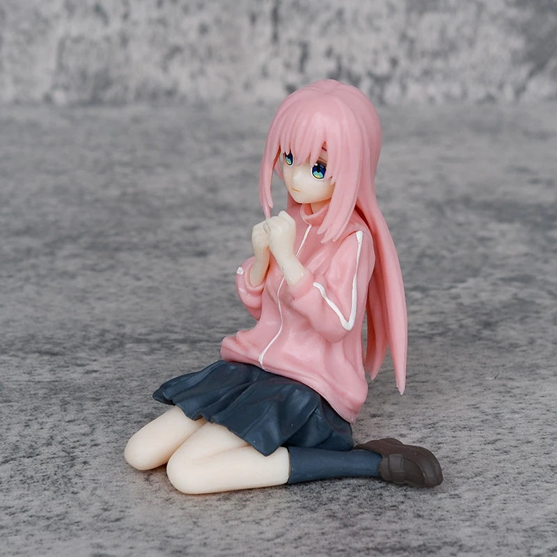 8cm Bocchi the Rock Hitori Gotoh Anime Figure Kawaii Sitting Melancholy Girl Action Figures PVC Adult Collection Model Doll Toys