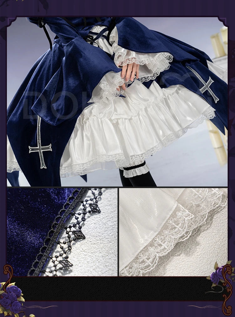 Suiginto Cosplay Costume Anime Rozen Maiden DokiDoki-SR  Suigintou Women Mercury Lampe Lolita Gothic Halloween Dress Suiginto