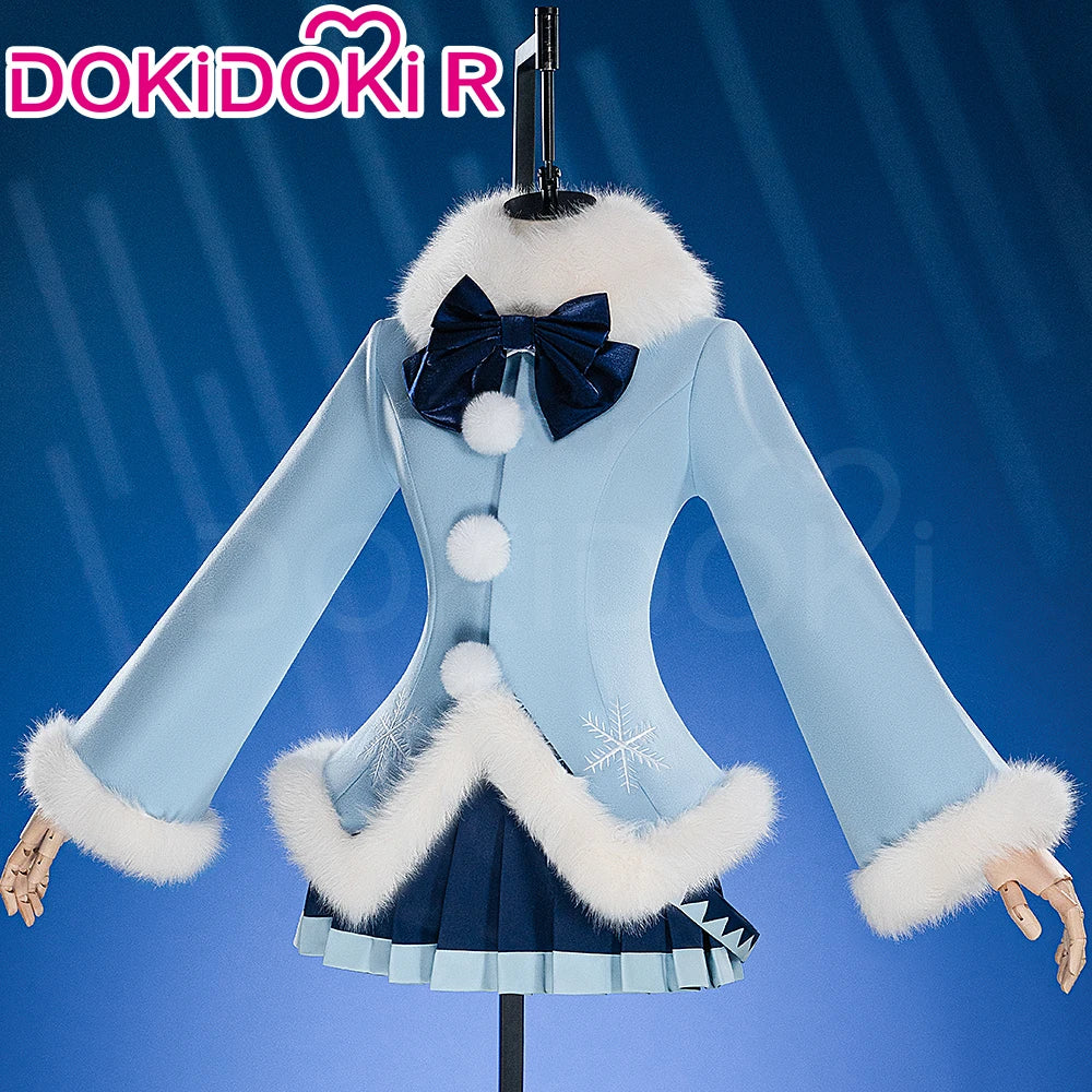 Mikuu Cosplay Costume DokiDoki-R Mikku Women Cute Winter Costume Snow Mikuu Cosplay