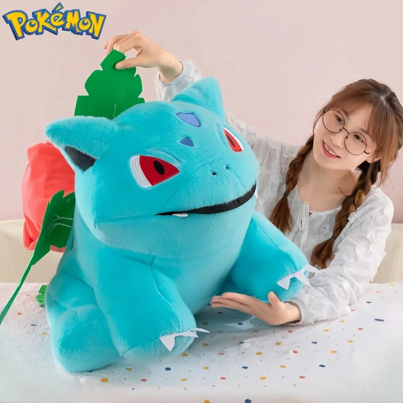 45CM Pokemon Bulbasaur Plushies Cartoon Anime Peluche Kawaii Comfortable Soft Doll Children Cushion Room Decoration Toy Gift