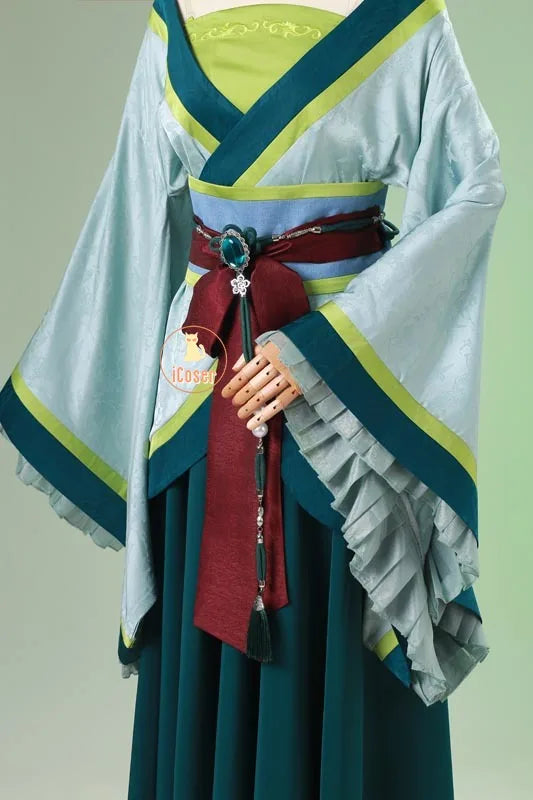 Anime The Apothecary Diaries Maomao Cosplay Costume La Clan Princess Green Dress Earrings Halloween Party for Women Girls iCoser