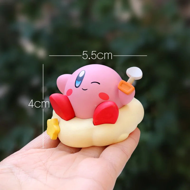 Hot 6Pcs/Set Star Kirby Anime Figure Toys with Kirby Cartoon PVC Cute Action Figure Doll Toy Gift