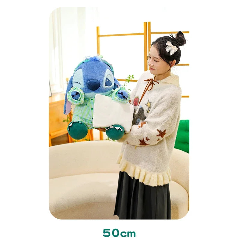 New 50cm Disney Cartoon Dinosaur Pajamas Stitch Plush Toy Body Pillow Cushion Sleeping Doll Room Decoration Toy Birthday Present