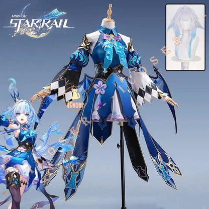 Honkai Star Rail Cerydra Cosplay Costume Wig Dress Uniform Luminous Crown Metal Props Halloween Party for Women Girls Cos iCoser