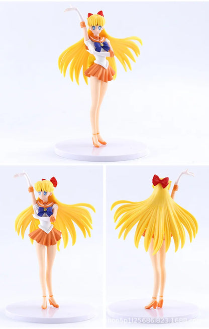 5pcs-Set Sailor Moon Anime Figure Mizuno Ami Tsukino Usagi Hino Rei Aino Minako Action Figure Model Kawaii Doll toys Gift