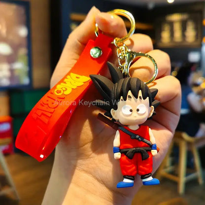 New Anime Dragon Ball Keychain Z Super Saiyan Son Goku Bulma Broly Piccolo Majin Buu Series Car Pendant Keyring Kids Toys Gifts
