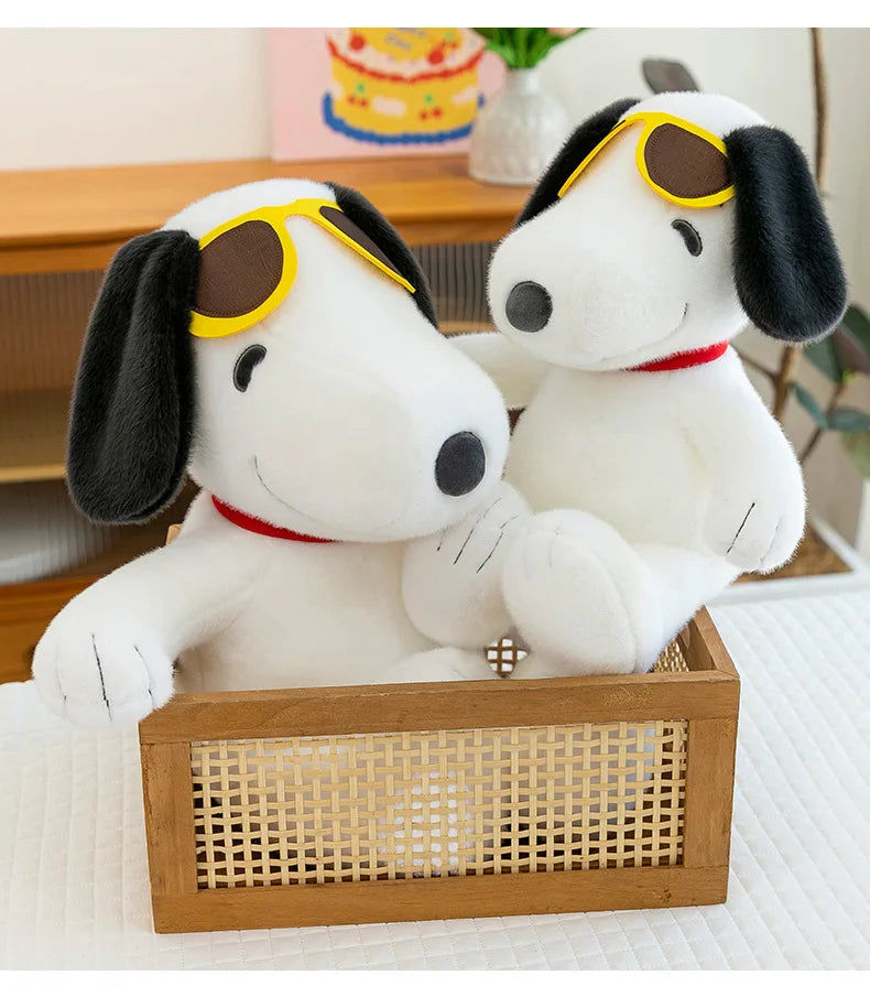 Anime Snoopy Plush Doll Big Ears Dog Plush Toy Cute Children's Doll Gift Snoopy Wearing Sunglasses