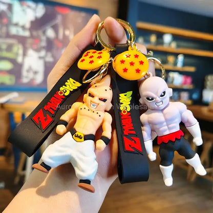 Kawaii Anime Dragon Ball Keychain Z Super Saiyan Son Goku Bulma Broly Piccolo Majin Buu Series Car Pendant Keyring Toys Gifts