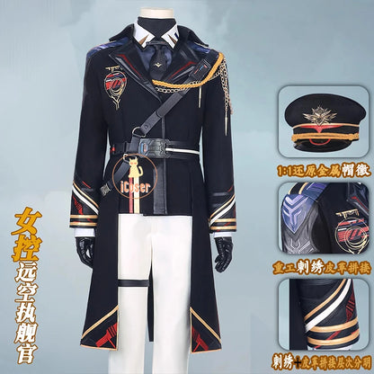 Love and Deepspace Heroines Cosplay Costume Wig Farspace Colonel Female Uniform Cap Caleb Halloween Party Women Carnival Outfit