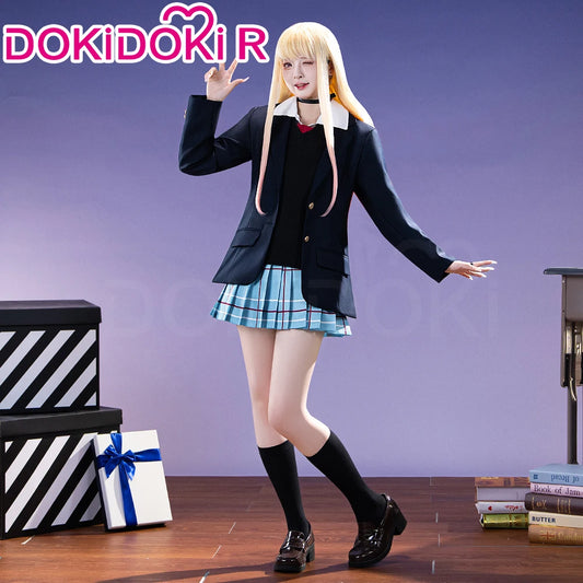Kitagawa Marin Cosplay Costume Anime DokiDoki-R Women School Uniform JK Dress Black Suit Jacket Marin Cosplay Costume
