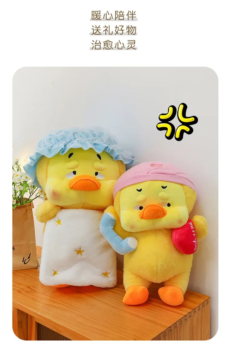 Cute Miss You Doesn't Want To Get Up Series Plush Toys Children's Soothing Dolls Indoor Ornaments Yellow Ducks Children's Gifts