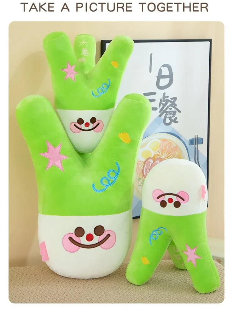 New 40-60cm Creative Cute Scallion Bright Pillow Large Cloth Doll Plush Toy Sleeping Doll Children's Girl Birthday Gift