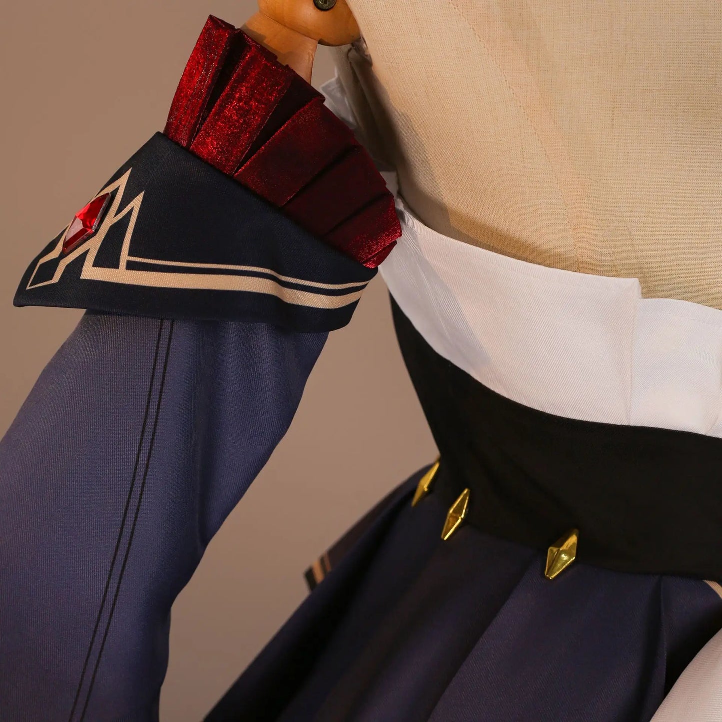 Genshin Impact Sandrone Cosplay Costume Wig Marionette Dress Uniform Headwear Eleven Fatui Harbingers Halloween Party for Women