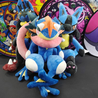 70cm Pokemon Lucario Large Plush Toys Greninja Zeraora Cinderace Glaceon Stuffed Giant Pokémon Eevee Anime Kids Christmas Gift