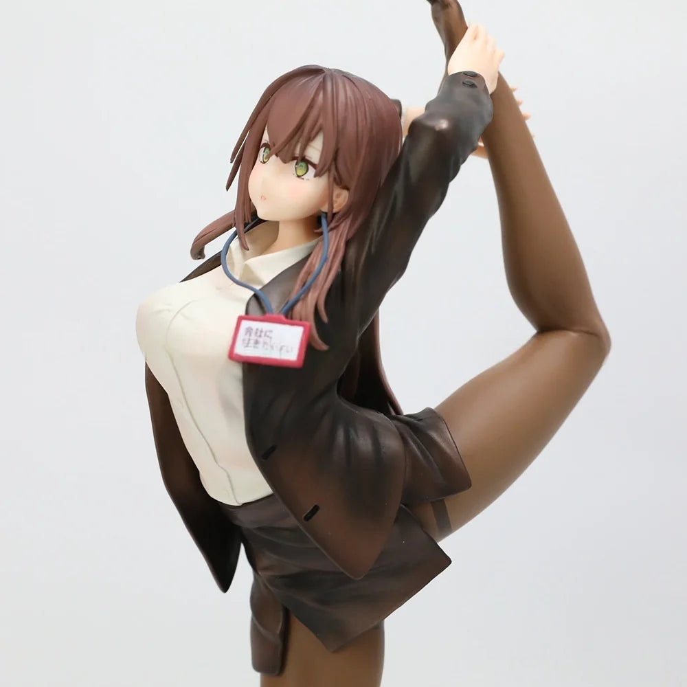 29cm Surprisingly Bendy OL-chan Who Doesn't Want To Go To Work Action Figure Model Doll Toys OL Chan Darakeru Anime Girl Figure