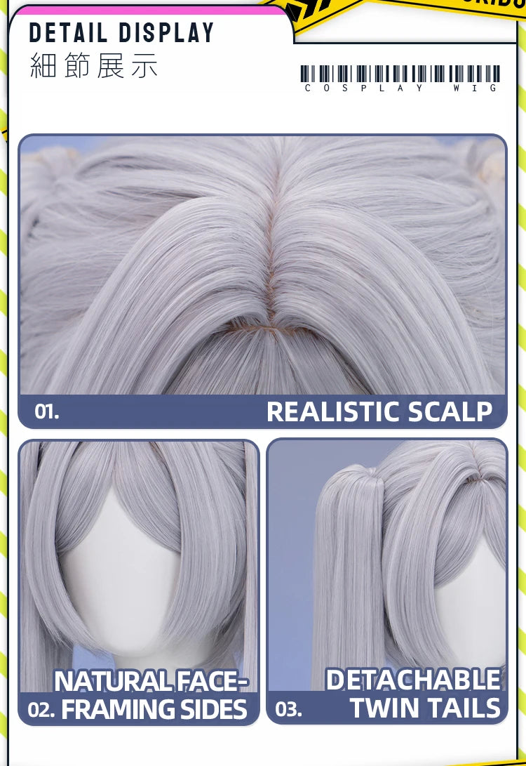 IN STOCK Frieren Wig Anime Frieren: Beyond Journey's End DokiDoki Frieren Cosplay Ear Clip Ears Free Cap