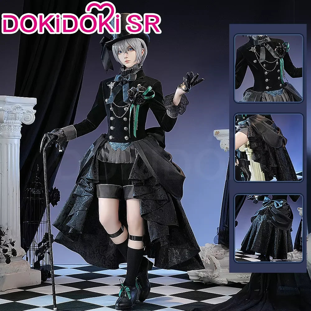 IN STOCK Ciel Phantomhive Cosplay Costume Anime DokiDoki-SR Ciel Black Rose Costume Men Cosplay Halloween