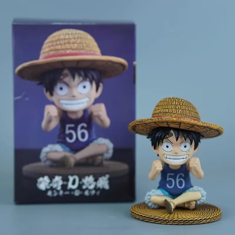 One Piece Luffy Anime Figures 9.5cm Monkey D. Luffy Figure Cute Pvc Statue Desktop Decor Collection Model Toys Xmas Gift