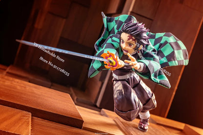 1/12 Kamado Tanjirou Flame Plaid Windbreaker Tomioka Giyuu Spout Matching Color Toy Accessory For Shf Anime Demon Slayer Soldier