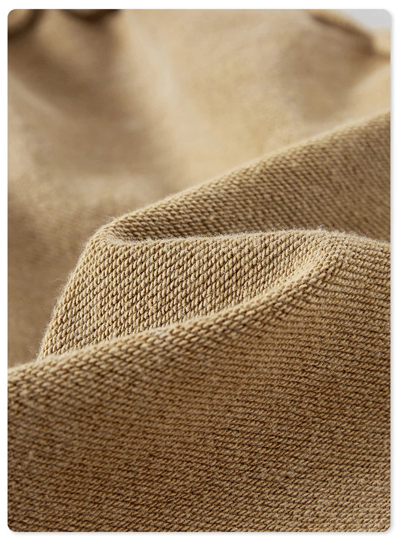 ZODF 2024 Summer Men 350gsm Washed Cotton Shorts Unisex Retro High Street Loose Side Slit Short Pants Streetwears HY0839