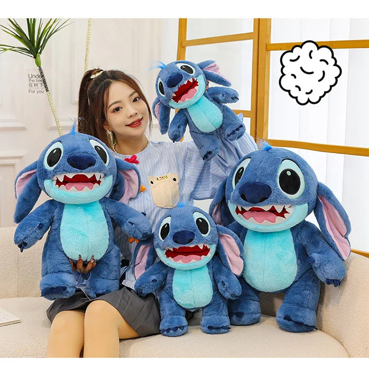Disney Lilo & Stitch Plush Toys Kawaii Anime Plushie Dolls Open Mouth Stitch Soft Pillows Stuffed 30-60cm Gifts for Childrens