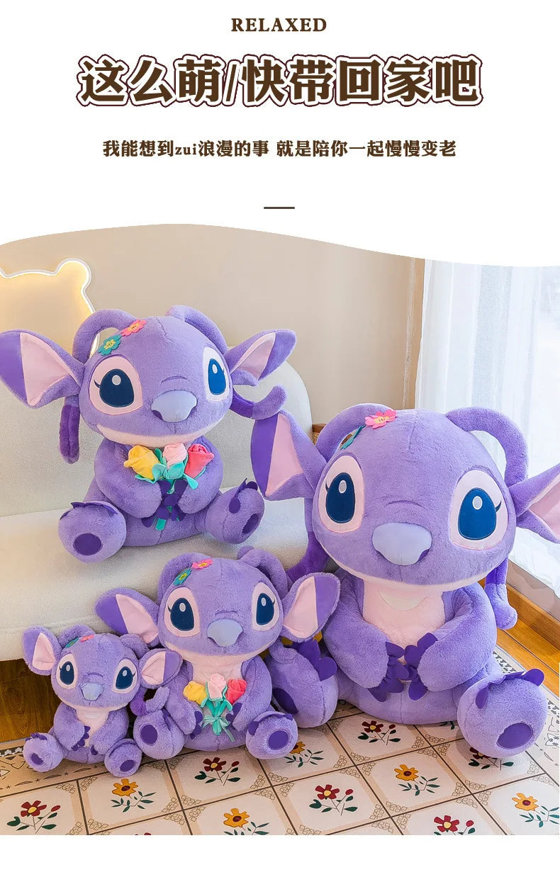 35/55/70CM Big Size Disney Stitch Cute Anime Plush Stuffed Doll Room Decoration Peluche Pillow Kawaii Plushies Ornaments Gifts