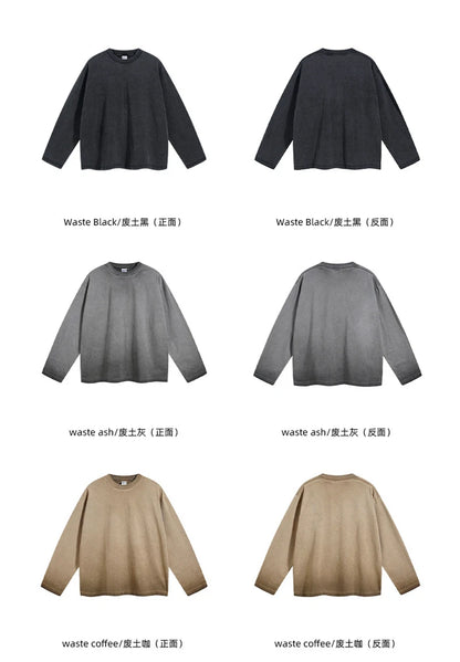 ZODF New 2024 Autumn Washed 100% Cotton T-Shirt For Men Unisex Loose Distressed 275gsm O Neck T Shirts Brand Tops HY0924