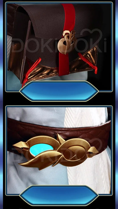 IN STOCK Auroraa Kaynn Cosplay Costume Game Cosplay DokiDoki-R Women Auroraa Witch Costume Mace Hat Ears Props