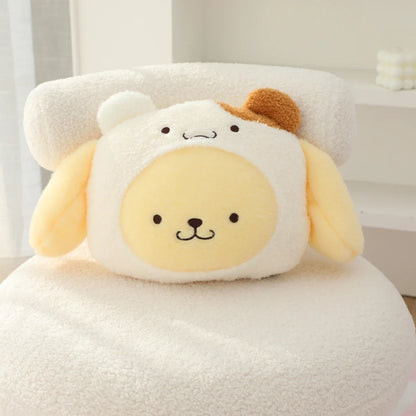 Sanrio Lovely Hello Kitty Headrest Back Cushion Chair Lumbar Support Car Seat Decor My Melody Kuromi Throw Pillow Gifts Girl