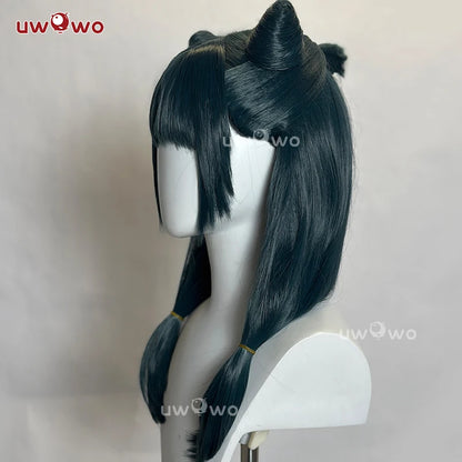 UWOWO Maomao Wig Anime The Apothecaryy Diaries Maomao Frog Green Hanfu Style Hunt Cosplay Wig Long Dark Green Wig New suit