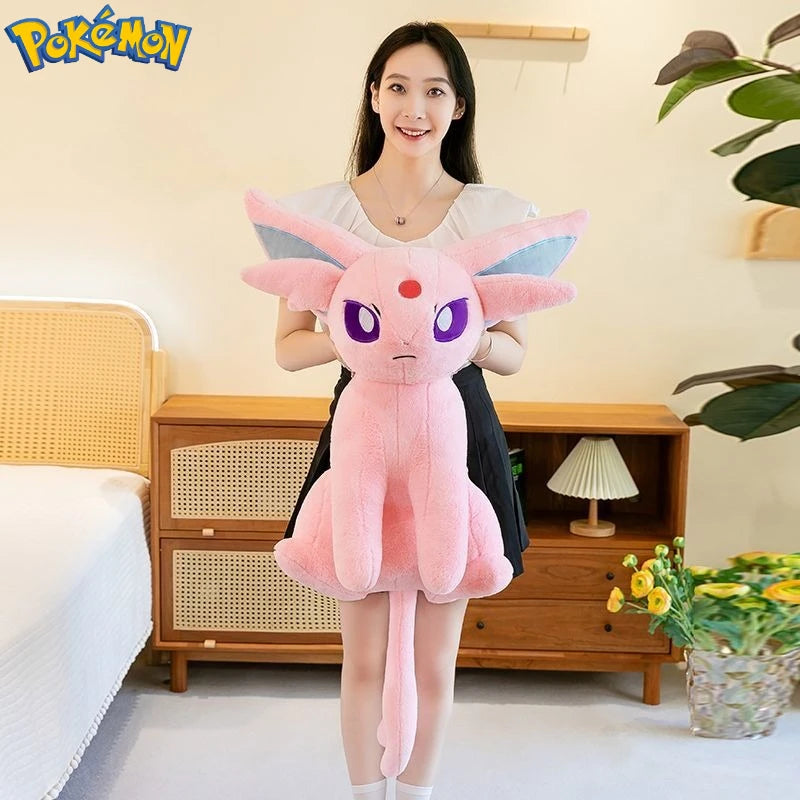 40/55/70cm Big Size Pokémon Espeon Plushies Kawaii Cartoon Anime Ornament Peluche Comfortable Soft Doll Children's Toy Gifts