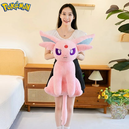 40/55/70cm Big Size Pokémon Espeon Plushies Kawaii Cartoon Anime Ornament Peluche Comfortable Soft Doll Children's Toy Gifts
