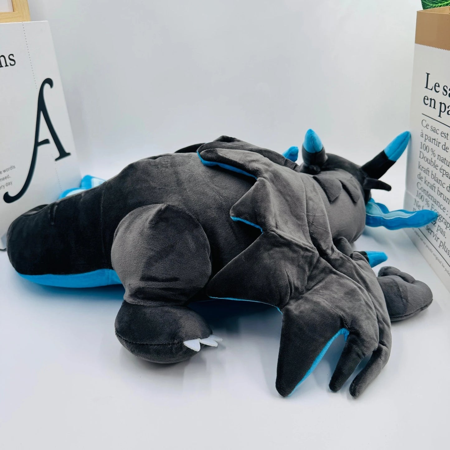 50cm Big Size Pokemon Black Charizard Sleeping Anime Plush Stuffed Doll Room Decoration Plushies Pillow Ornaments Children Gift