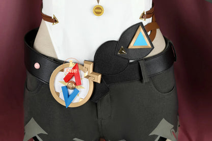 Genshin Impact Jahoda Cosplay Costume Wig Uniform Cloak Hat Glasses Headwear Outfit Halloween Party for Women Girls Props iCoser