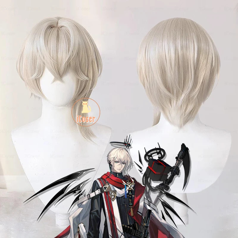 Arknights Executor The Ex Foedere Cosplay Costume Wig Game Uniform Cloak Federico Giallo Halloween Party for Women Men iCoser