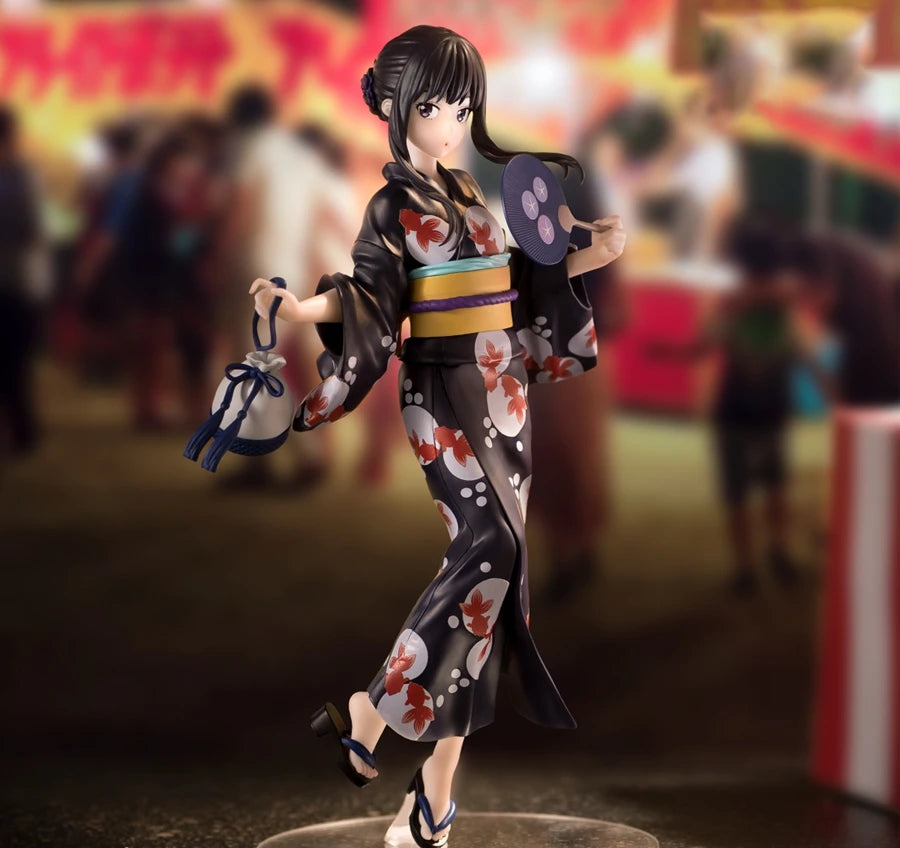 20cm Lycoris Recoil Anime Figure Bathrobe Nishikigi Chisato Action Figure Kawaii Inoue Takina Figurine PVC Collection Model Toys