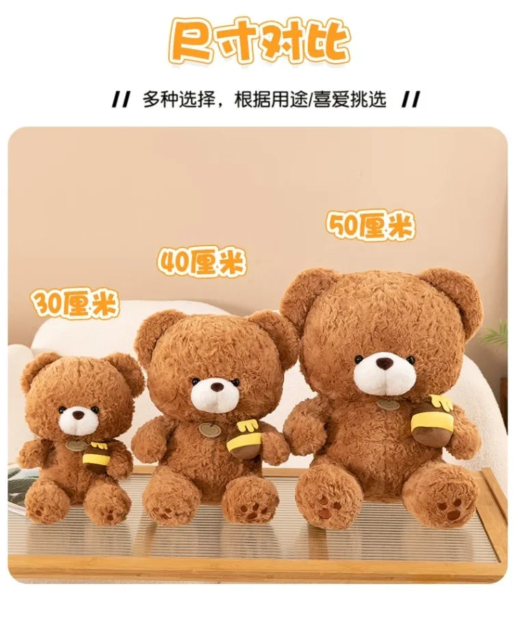Hot 30-50CM Kawaii Cartoon Anime Honey Pot Teddy Bear Animal Doll Cute Plush Toy Children's High Quality Stuffed Toy Pillow