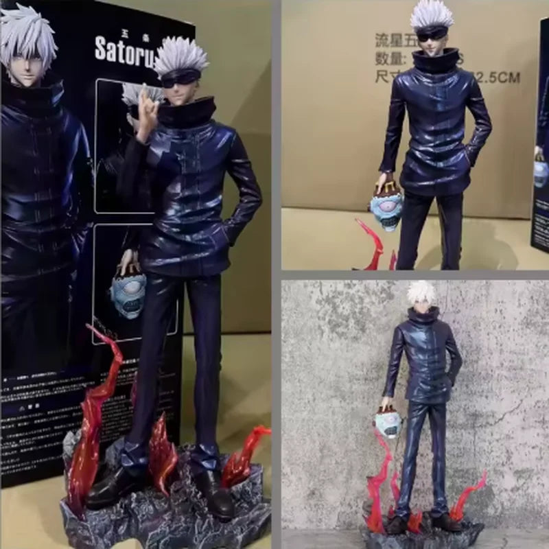 Hot Jujutsu Kaisen Anime Figures Satoru Gojo Figure 2 Heads 2 Arms Action Figurine Statue Collection Ornament Model Gifts