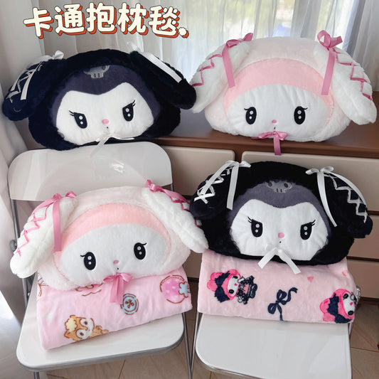 Sanrio Lolita My Melody Headrest Back Cushion Car Seat Belt Cover Stuffed Anime Kuromi Cuddly Pillow Plushies Xmas Gifts Girl