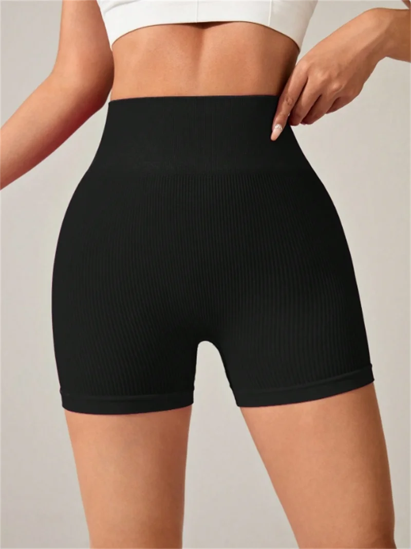 The Codex Women’s Slim Fit High Waist Seamless Hip Lifting Yoga Shorts Tight Knit Sports and Fitness Pants