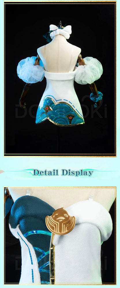 Ahrii Sonaa Cosplay Costume Game Cosplay DokiDoki-R Ahrii Sonaa Skin Spirit Blossom Springs Cosplay Women The Fox Costume