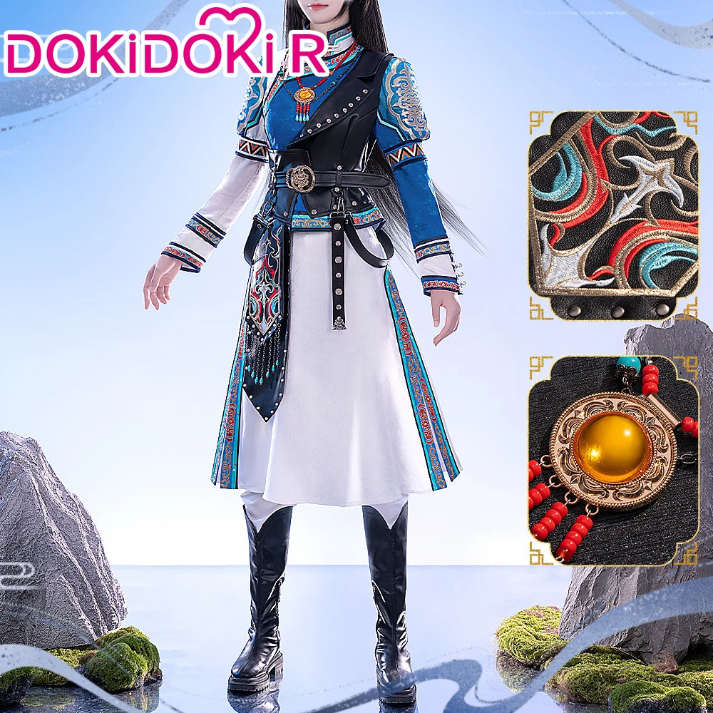 Heavy Frost Heroine Cosplay Costume Game Love and Deepspace DokiDoki-R Women Halloween Dress Heroine MC Blue Suit Sylus