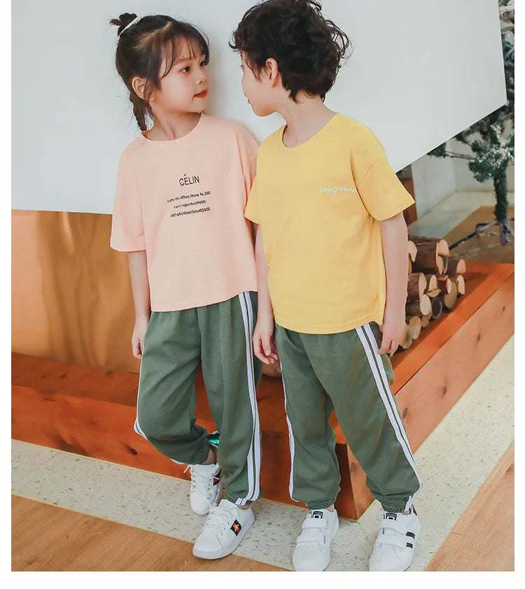 Kids Pants Girls Trousers Spring Summer Autumn Clothes Children's Long Pants Side-Stripe Casual Pants for 3 to 4 5 6 7 8 9 Years